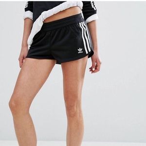 Adidas Striped Athletic Shorts with Pockets